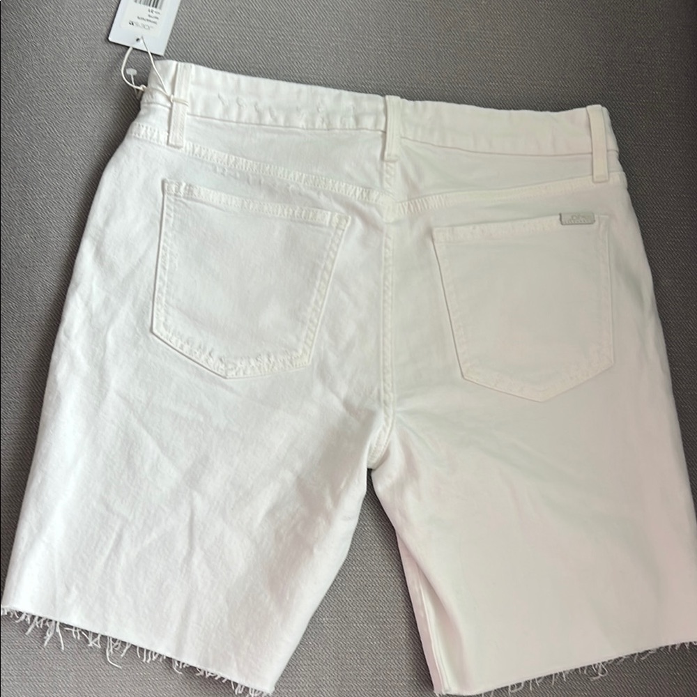 Joes White Denim Shorts Raw Hem Size 31 - Picture 4 of 7